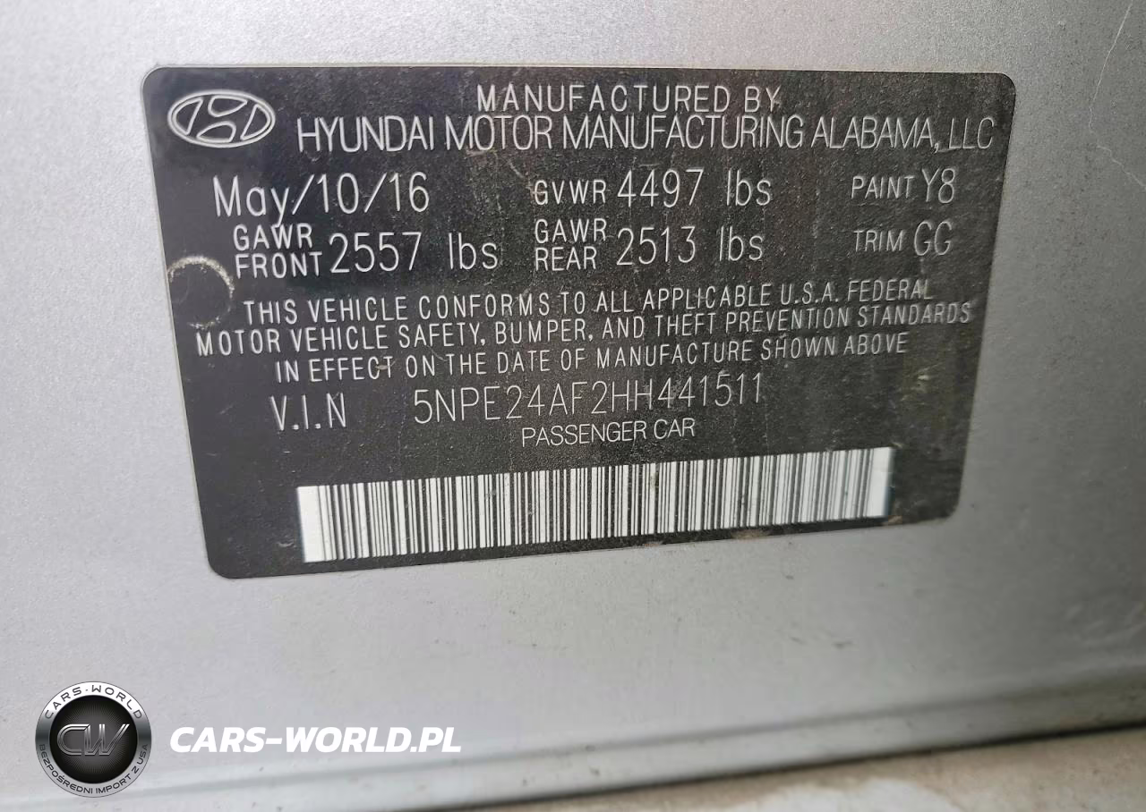2017 Hyundai Sonata Se VIN:5NPE24AF2HH441511 - 12