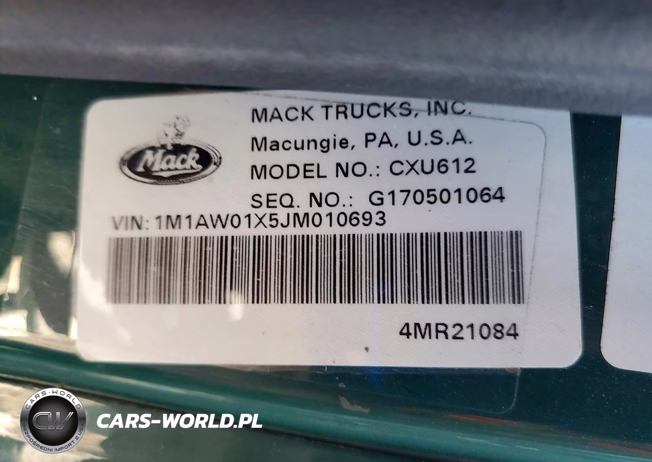 2018 Mack 600 Cxu600 VIN:1M1AW01X5JM010693 - 11