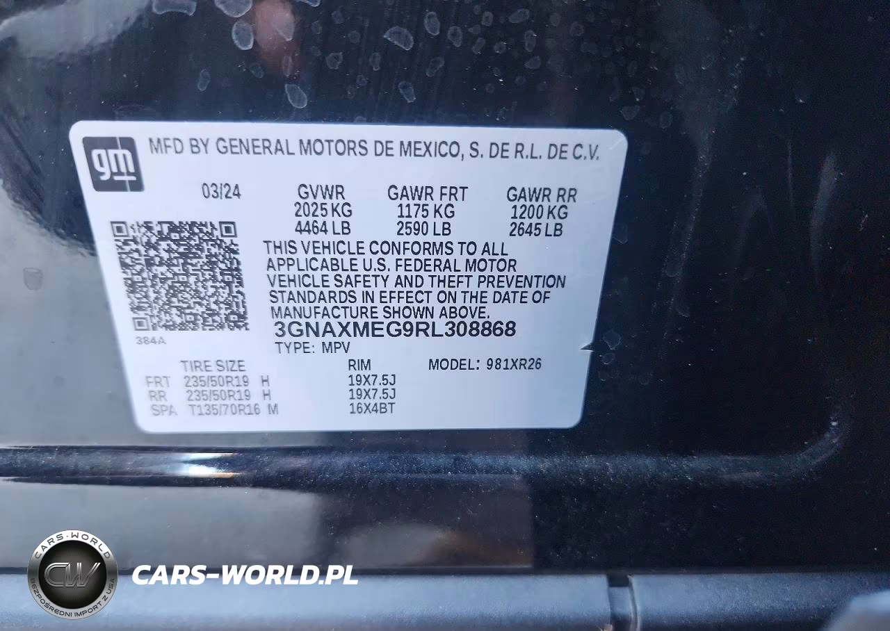2024 Chevrolet Equinox Rs VIN:3GNAXMEG9RL308868 - 13