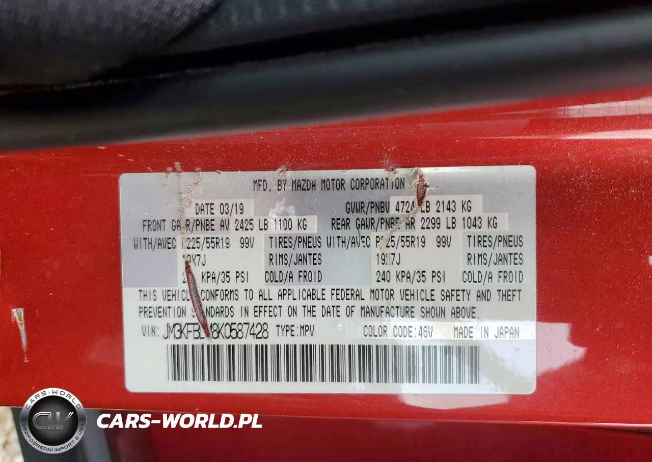 2019 Mazda Cx-5 Grand Touring VIN:JM3KFBDM8K0587428 - 13