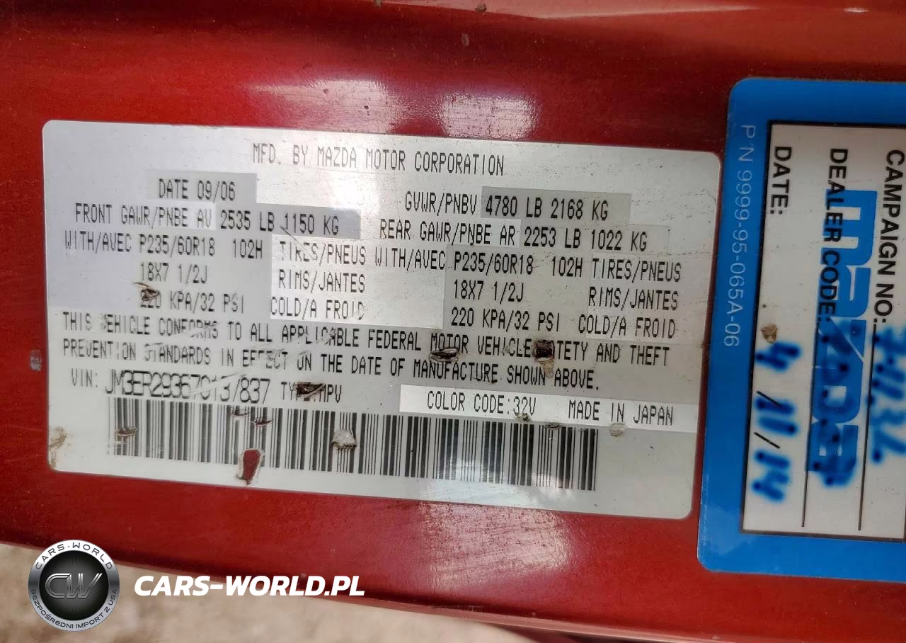 2007 Mazda Cx-7 VIN:JM3ER293670137837 - 13