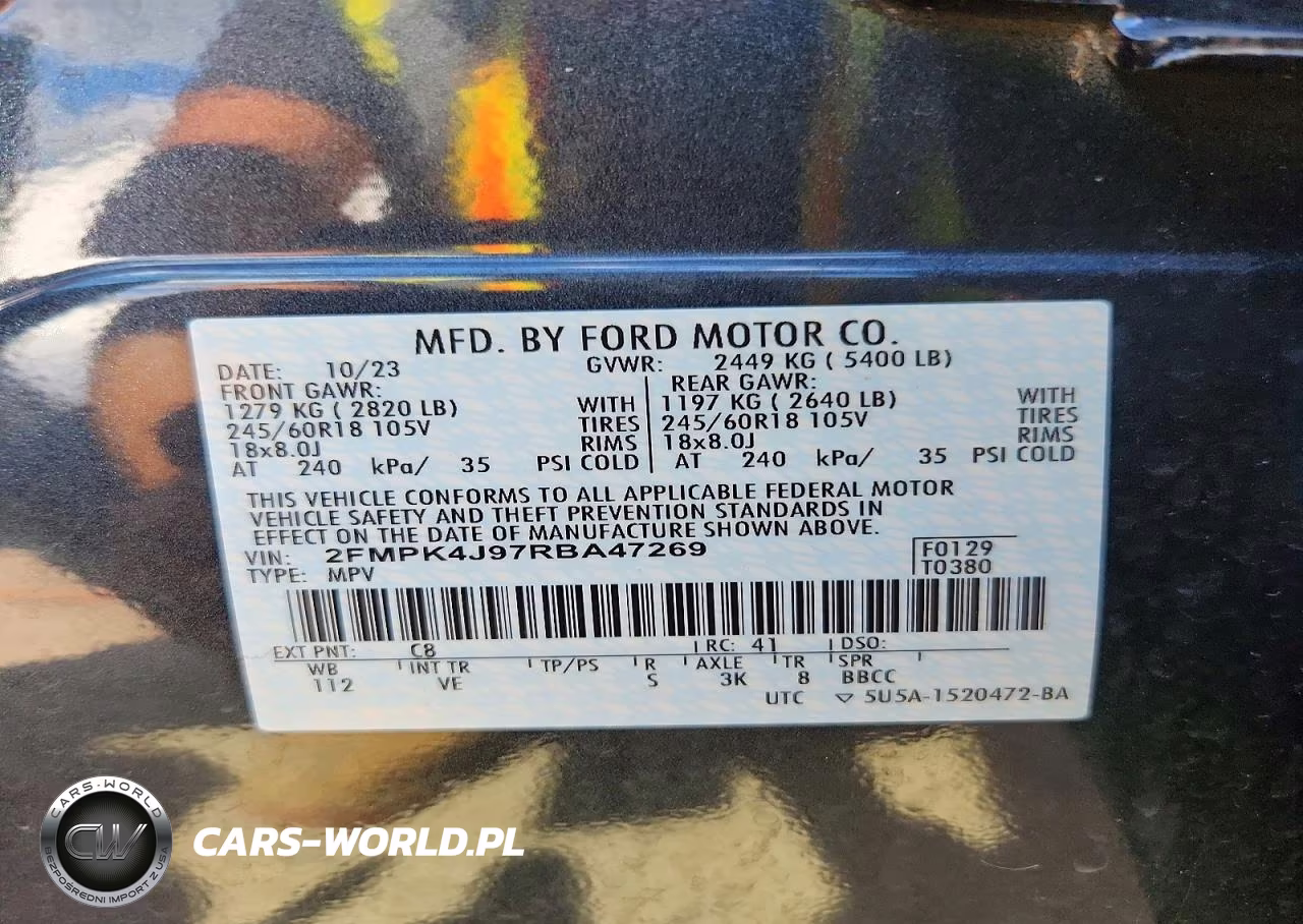 2024 Ford Edge Sel VIN:2FMPK4J97RBA47269 - 13