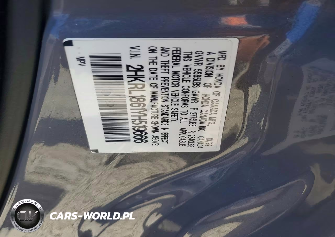 2000 Honda Odyssey Ex VIN:2HKRL1861YH519666 - 13