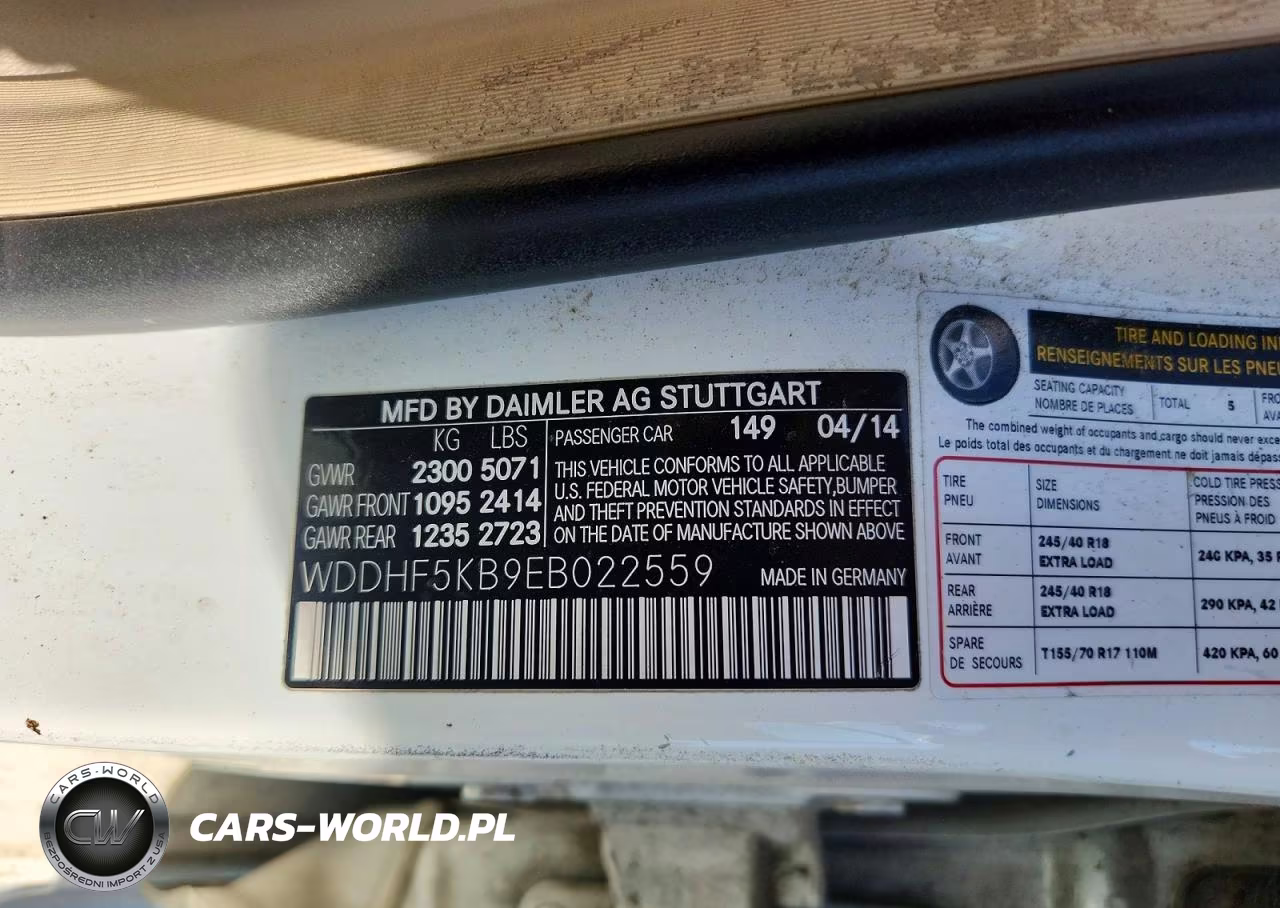 2014 Mercedes-Benz E 350 VIN:WDDHF5KB9EB022559 - 12
