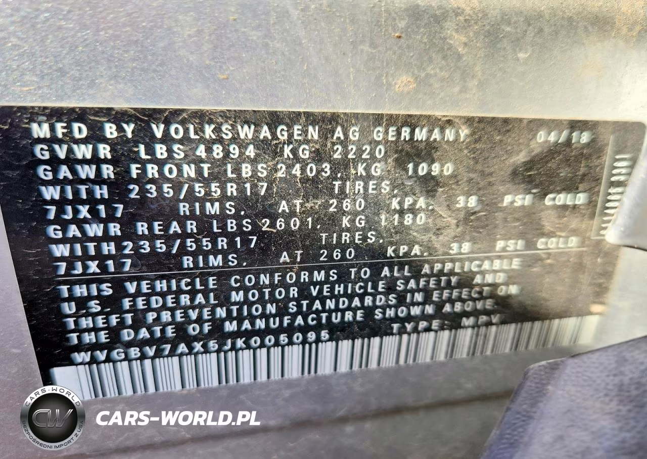 2018 Volkswagen Tiguan Limited VIN:WVGBV7AX5JK005095 - 12