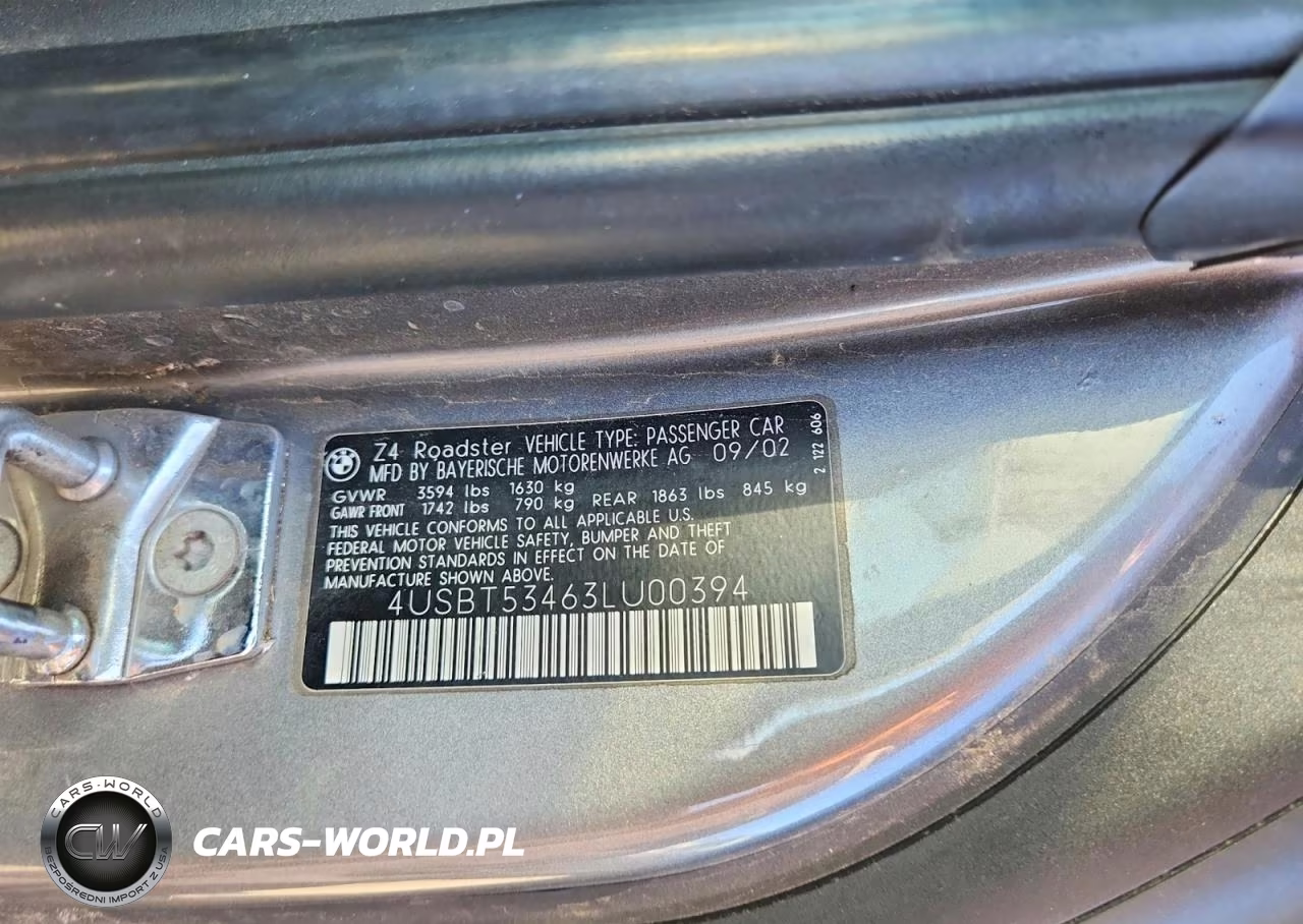 2003 BMW Z4 3.0 VIN:4USBT53463LU00394 - 12