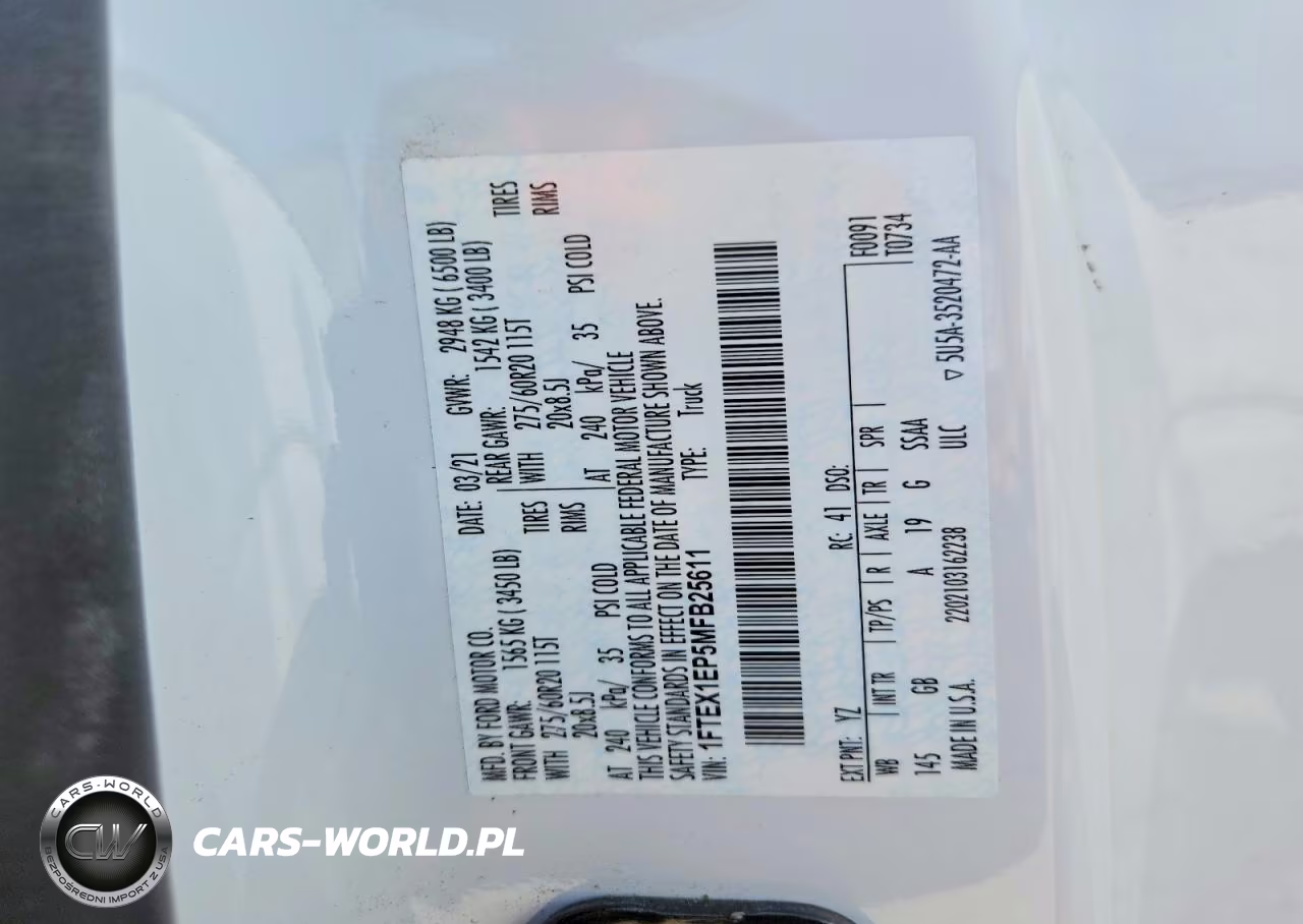 2021 Ford F150 Super Cab VIN:1FTEX1EP5MFB25611 - 13