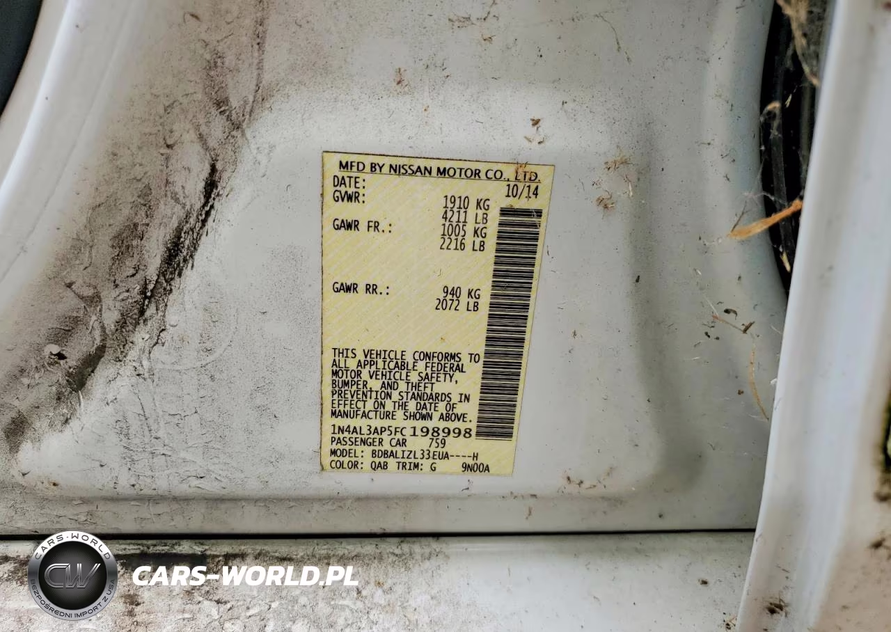 2015 Nissan Altima 2.5 Sv VIN:1N4AL3AP5FC198998 - 13