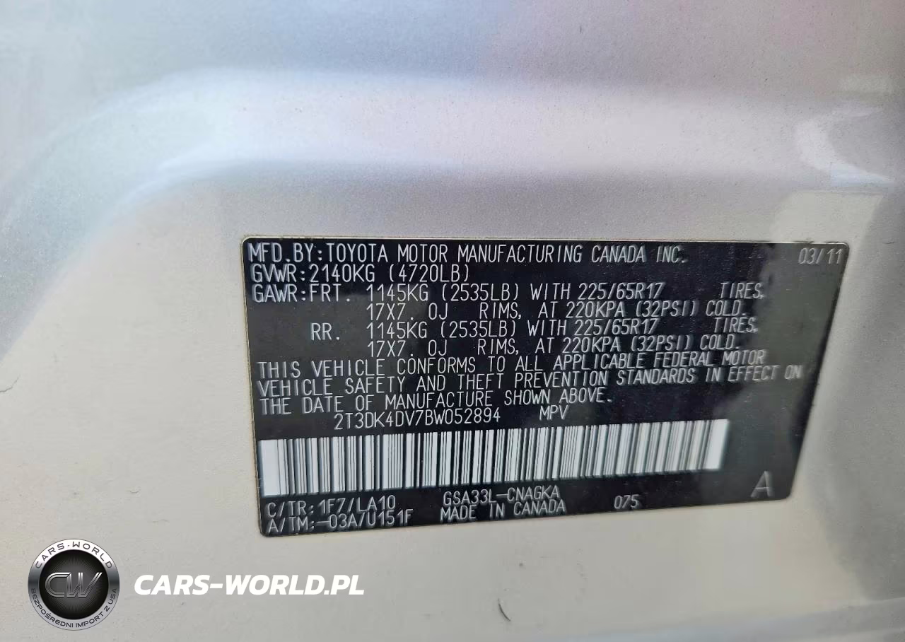 2011 Toyota Rav4 Limited VIN:2T3DK4DV7BW052894 - 12