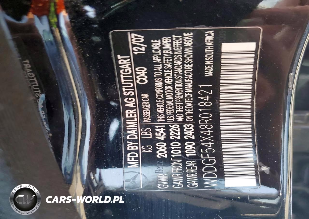 2008 Mercedes-Benz C 300 VIN:WDDGF54X48R018421 - 12