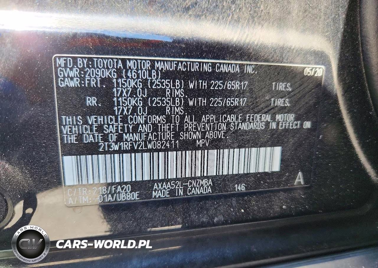 2020 Toyota Rav4 Xle VIN:2T3W1RFV2LW082411 - 12