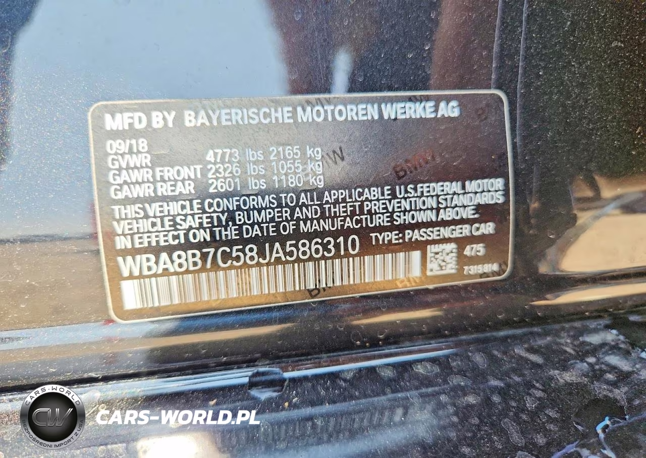2018 BMW 340 Xi VIN:WBA8B7C58JA586310 - 13