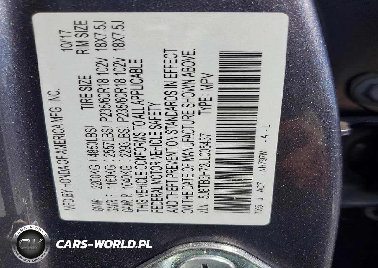 2018 Acura Rdx Advance VIN:5J8TB3H72JL005437 - 13