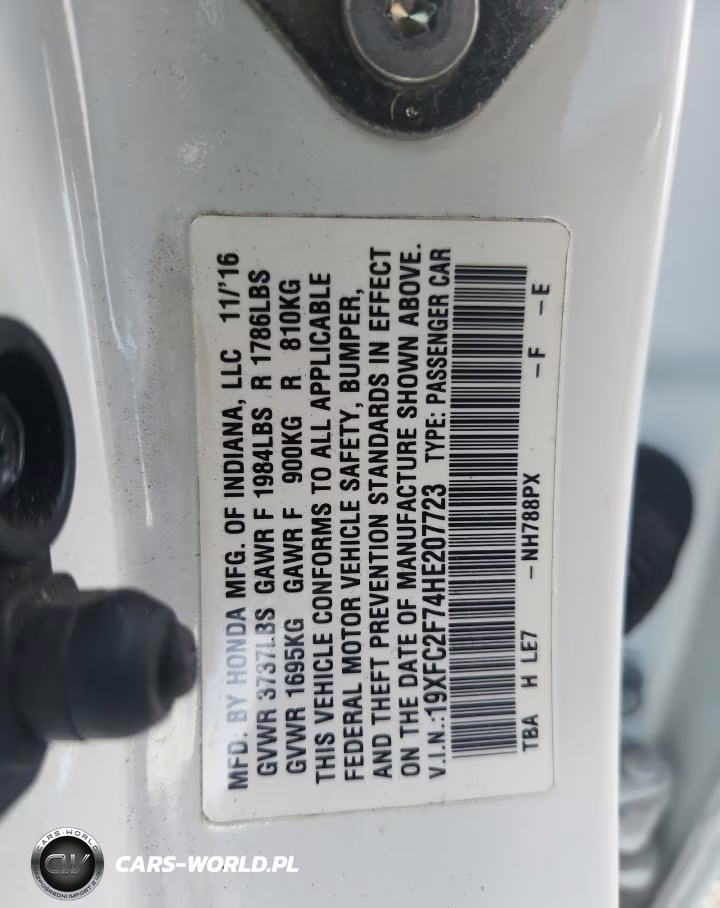 2017 Honda Civic Ex VIN:19XFC2F74HE207723 - 12