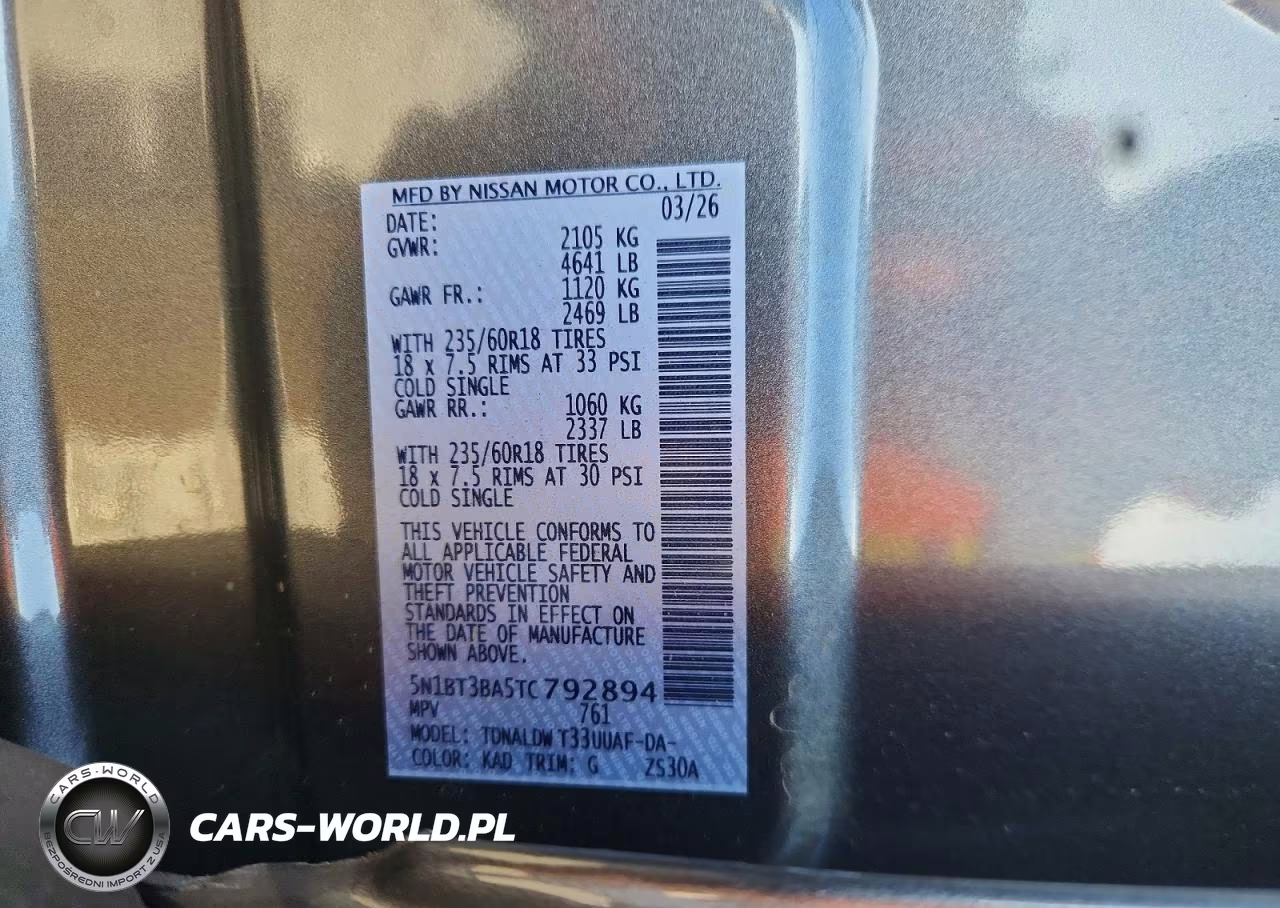 2026 Nissan Rogue Sv VIN:5N1BT3BA5TC792894 - 14
