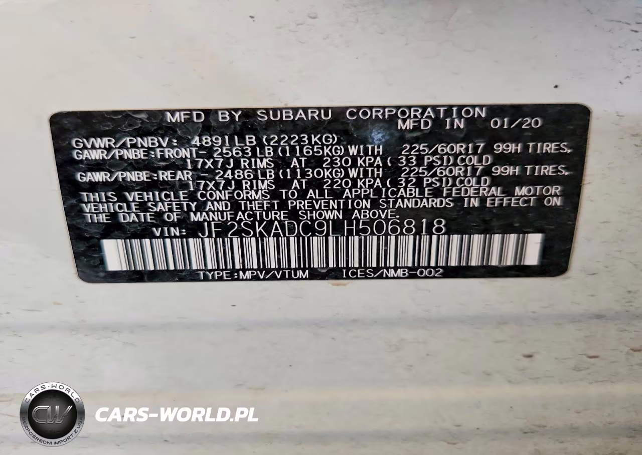 2020 Subaru Forester VIN:JF2SKADC9LH506818 - 12
