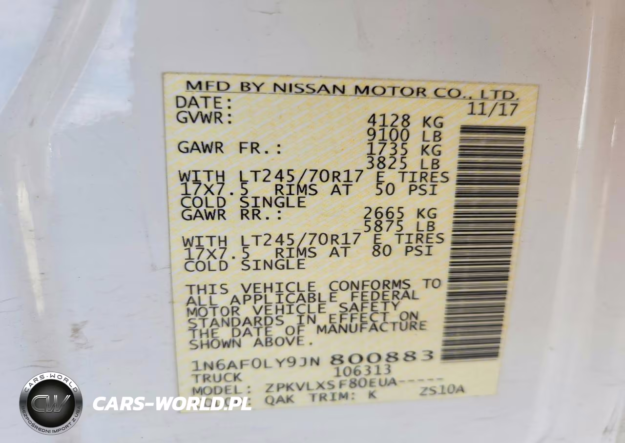 2018 Nissan Nv2500 Delivery Van VIN:1N6AF0LY9JN800883 - 14