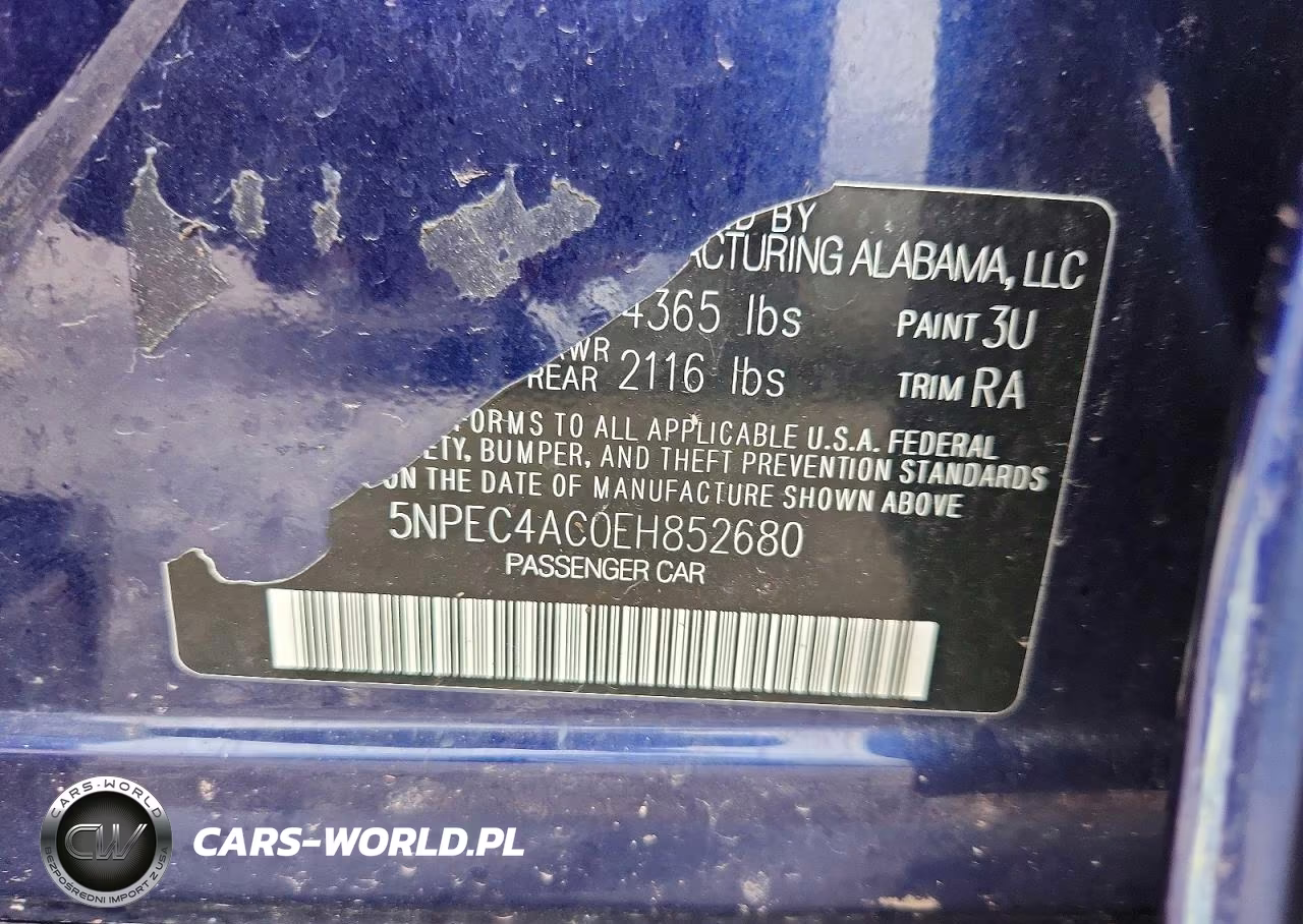 2014 Hyundai Sonata Limited VIN:5NPEC4AC0EH852680 - 13