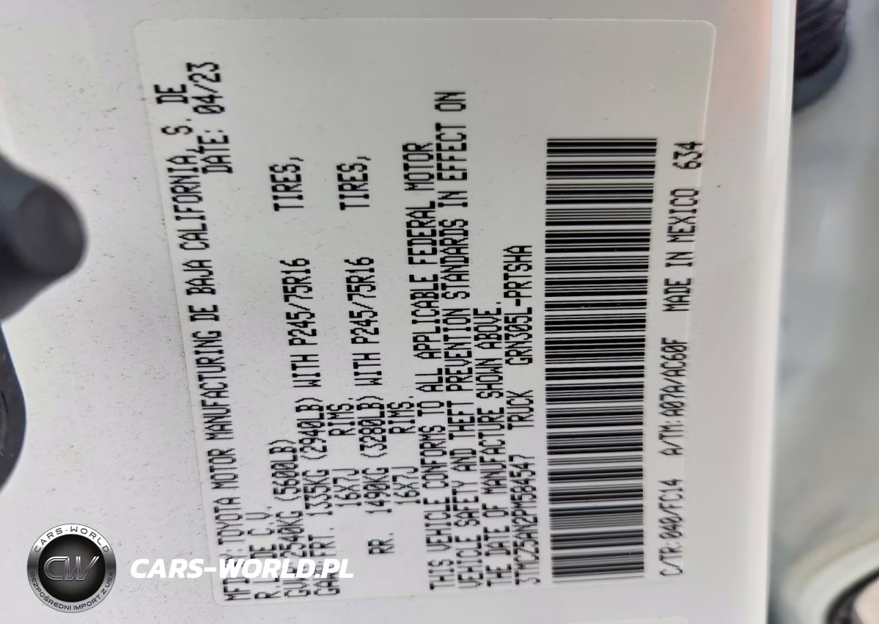 2023 Toyota Tacoma Sr5 V6 VIN:3TMCZ5AN2PM584547 - 12