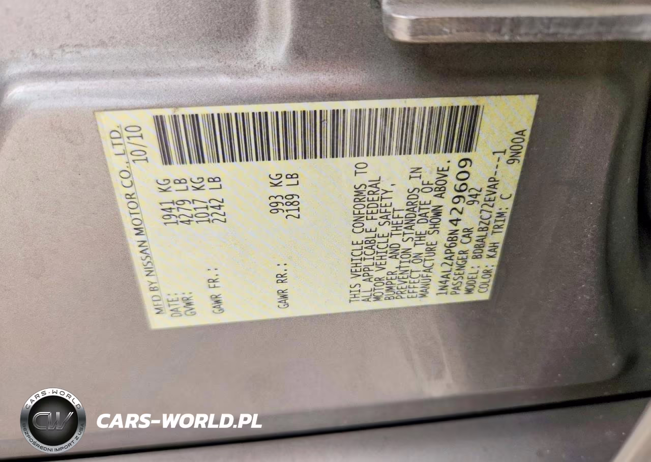 2011 Nissan Altima 2.5 VIN:1N4AL2AP6BN429609 - 12