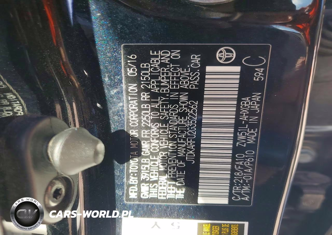 2016 Toyota Prius Three VIN:JTDKARFU2G3522562 - 12