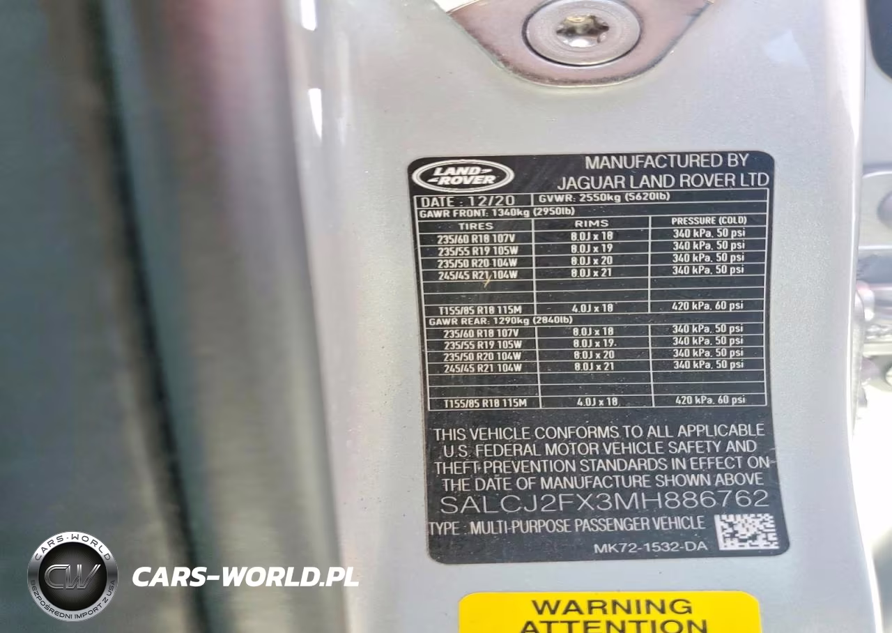 2021 Land Rover Discovery Sport S VIN:SALCJ2FX3MH886762 - 12