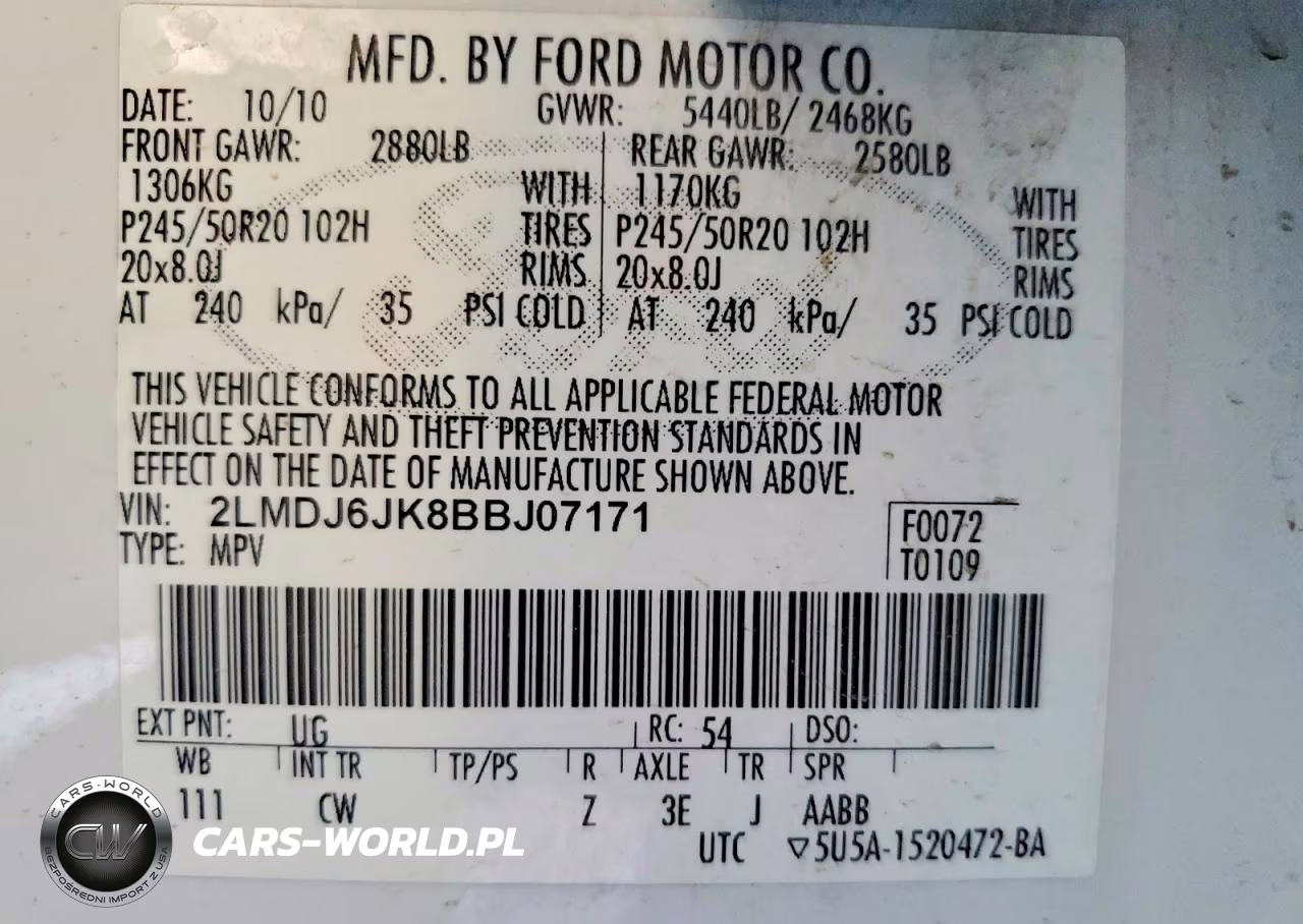 2011 Lincoln Mkx VIN:2LMDJ6JK8BBJ07171 - 12