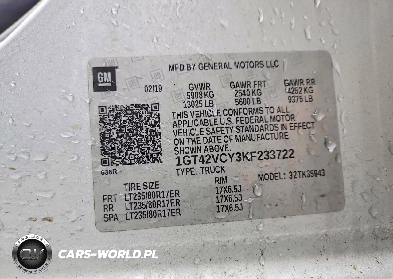 2019 GMC Sierra K3500 Slt VIN:1GT42VCY3KF233722 - 12