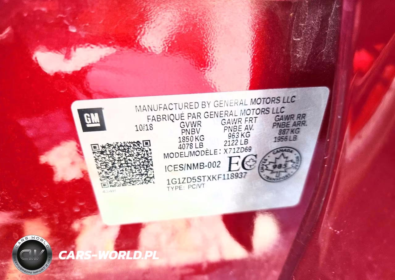 2019 Chevrolet Malibu Lt VIN:1G1ZD5STXKF118937 - 12