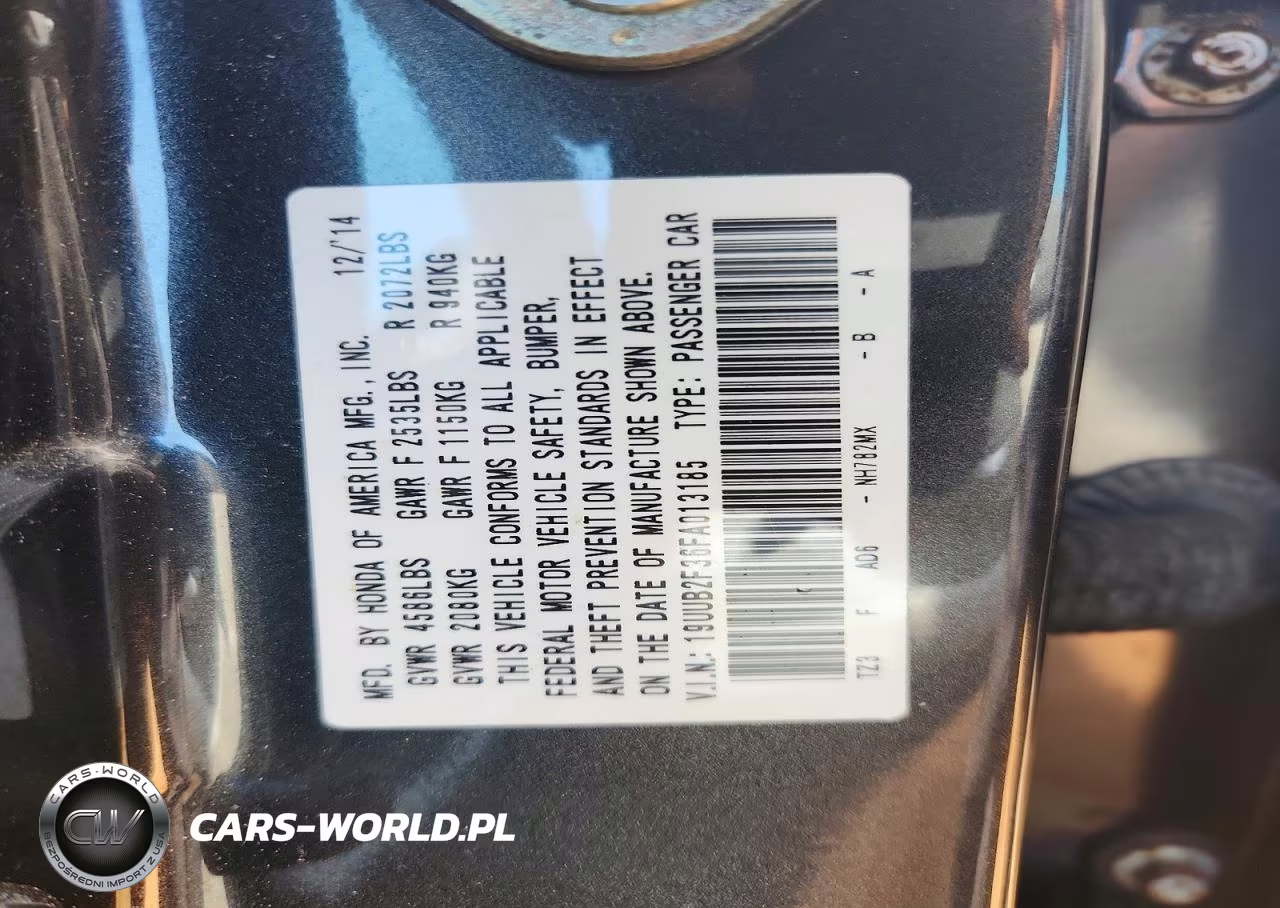 2015 Acura Tlx VIN:19UUB2F36FA013185 - 13