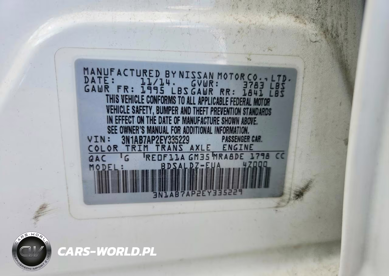 2014 Nissan Sentra Sv VIN:3N1AB7AP2EY335229 - 12