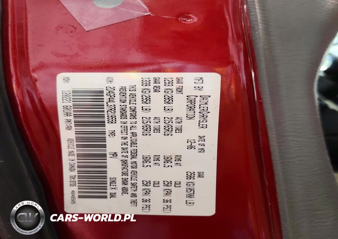 2007 Dodge Grand Caravan Sxt VIN:2D4GP44L37R219558 - 12
