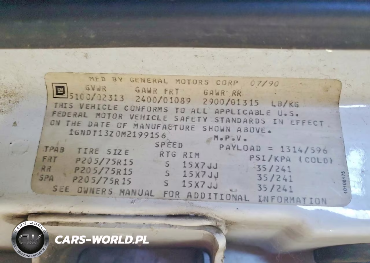 1991 Chevrolet Blazer S10 VIN:1GNDT13Z0M2199156 - 12
