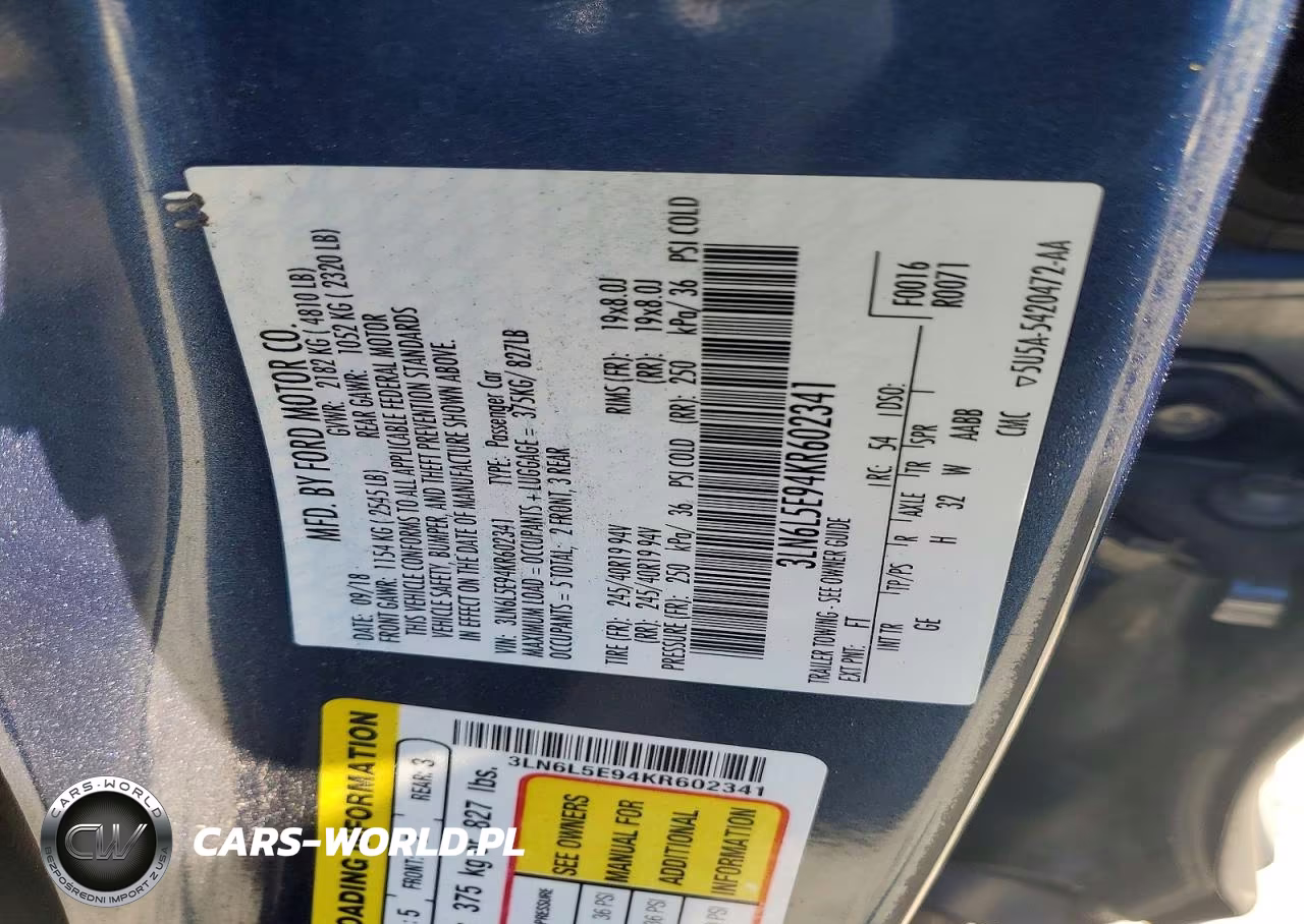 2019 Lincoln Mkz Reserve Ii VIN:3LN6L5E94KR602341 - 12