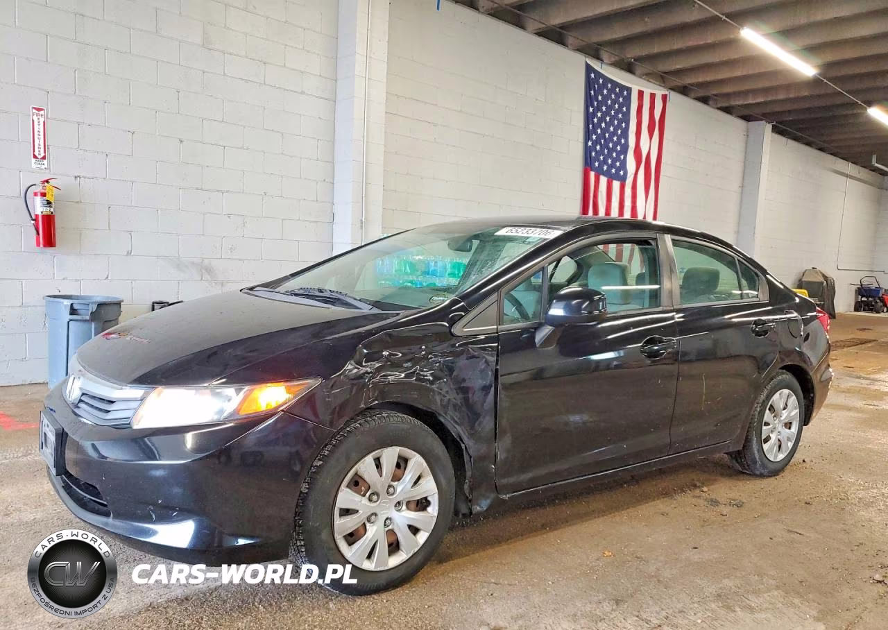 2012 Honda Civic Lx VIN:19XFB2F57CE070870 - 1