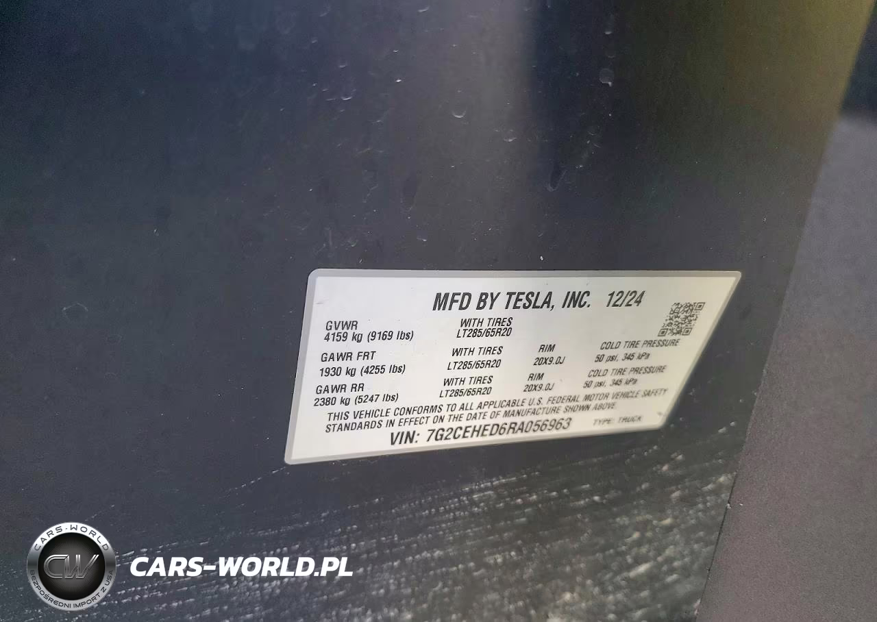 2024 Tesla Cybertruck VIN:7G2CEHED6RA056963 - 12