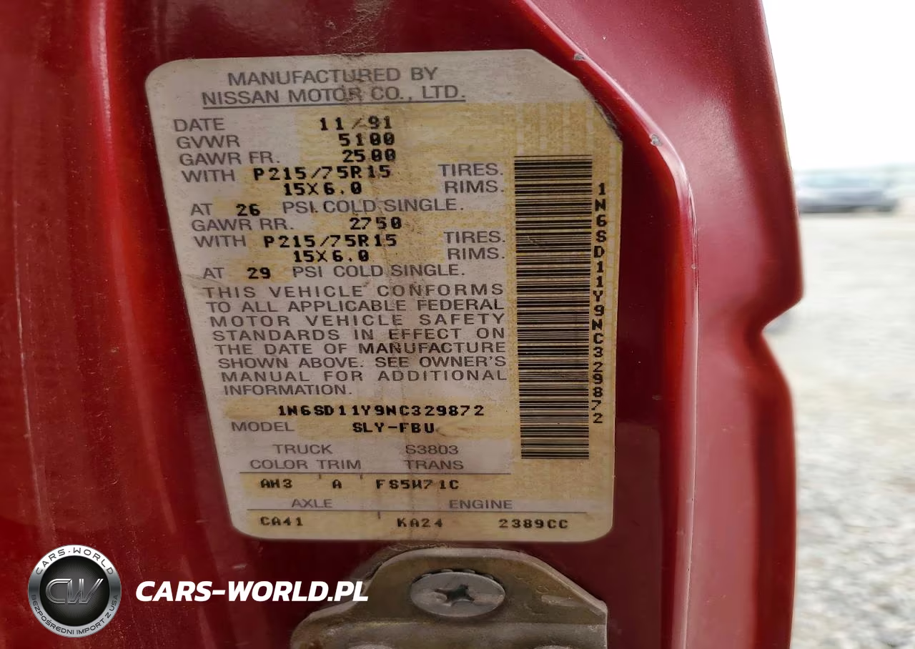 1992 Nissan Truck Base VIN:1N6SD11Y9NC329872 - 12