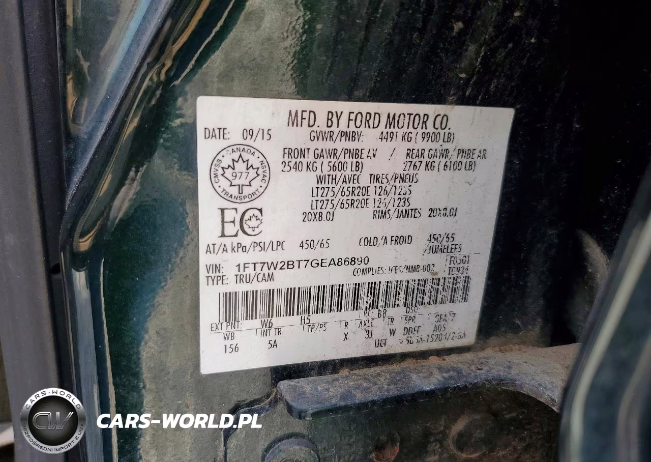 2016 Ford F250 Super Duty VIN:1FT7W2BT7GEA86890 - 12
