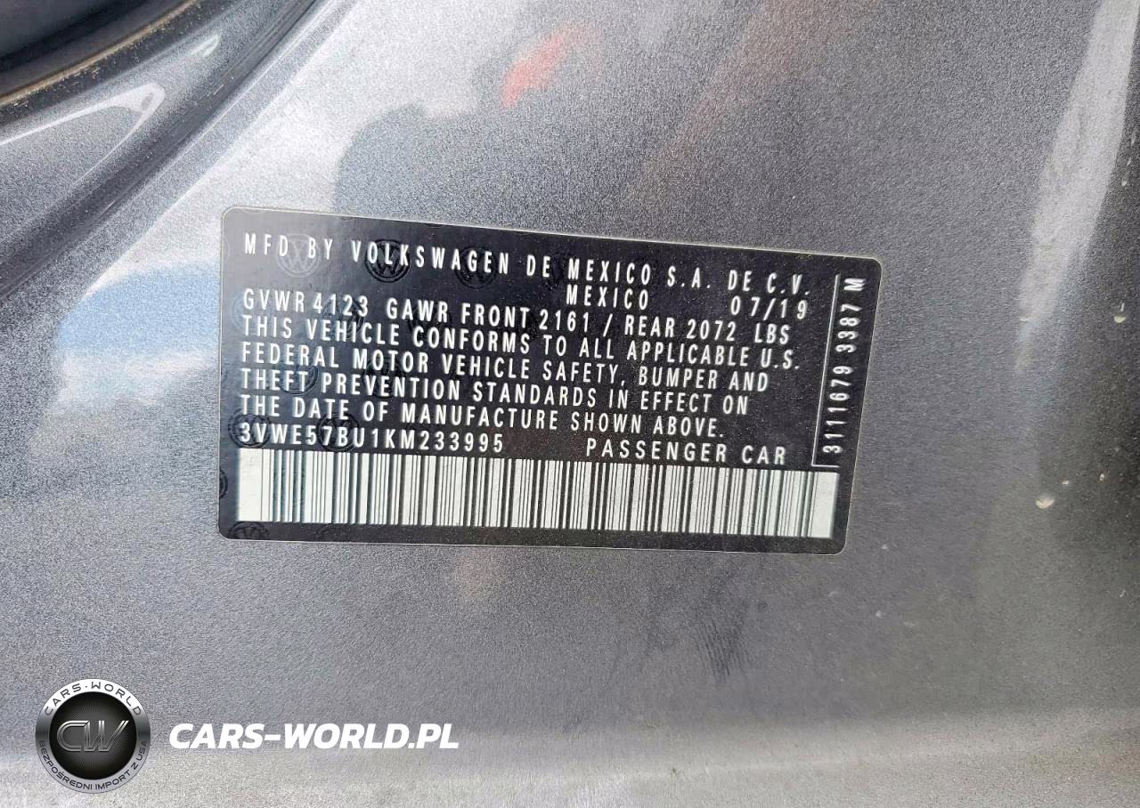 2019 Volkswagen Jetta Sel VIN:3VWE57BU1KM233995 - 12