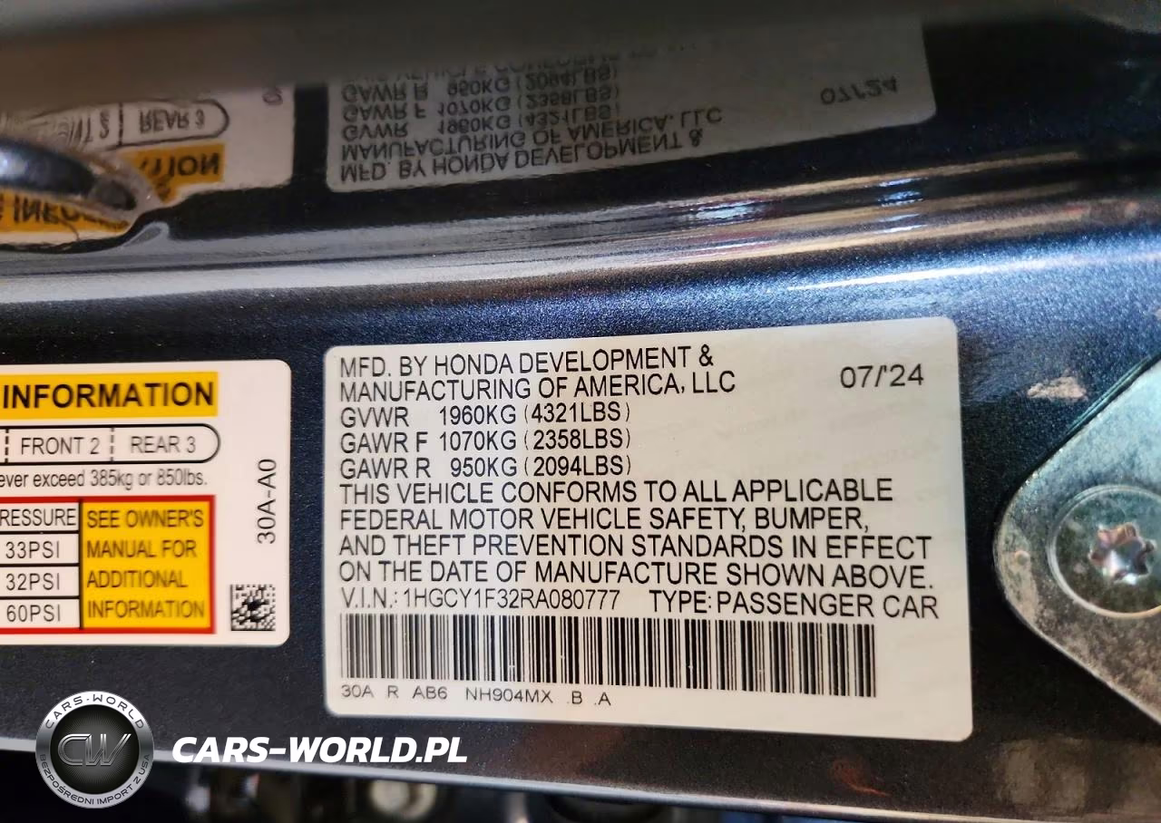 2024 Honda Accord Ex VIN:1HGCY1F32RA080777 - 12