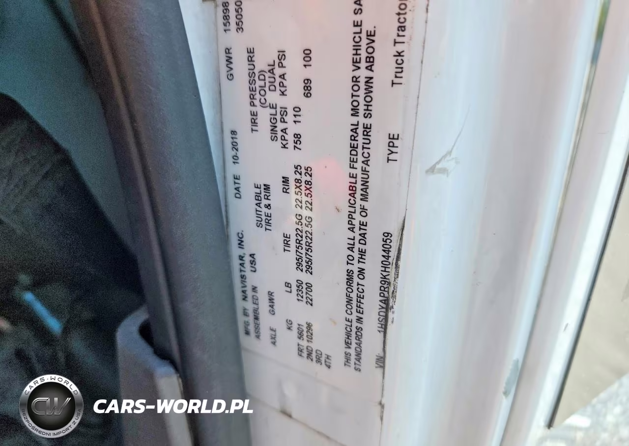 2019 International Lt625 Semi Truck VIN:1HSDYAPR9KH044059 - 12