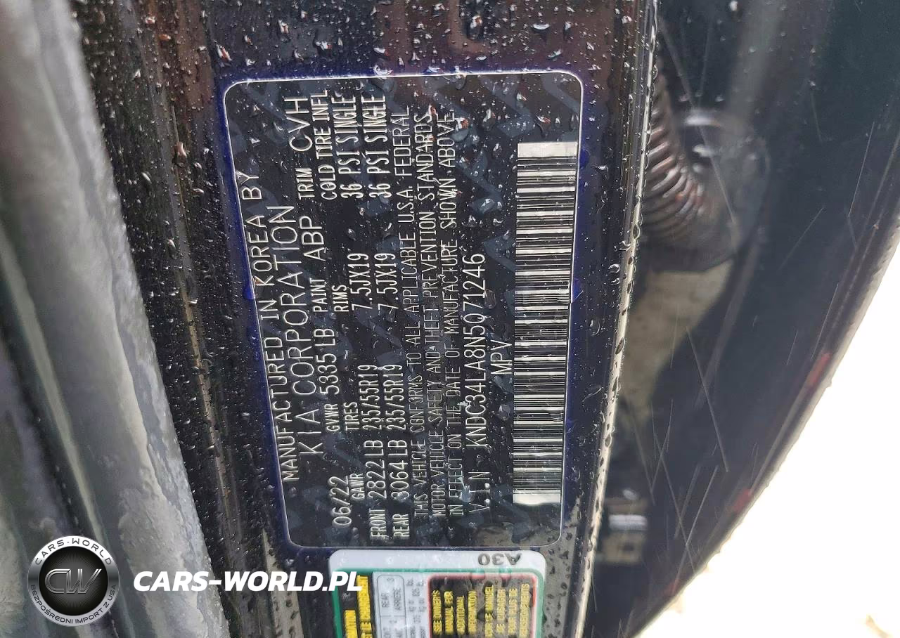 2022 Kia Ev6 Wind VIN:KNDC34LA8N5071246 - 12