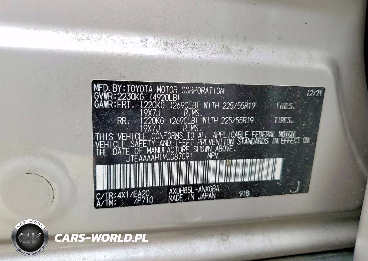 2021 Toyota Venza Xle VIN:JTEAAAAH1MJ087091 - 13