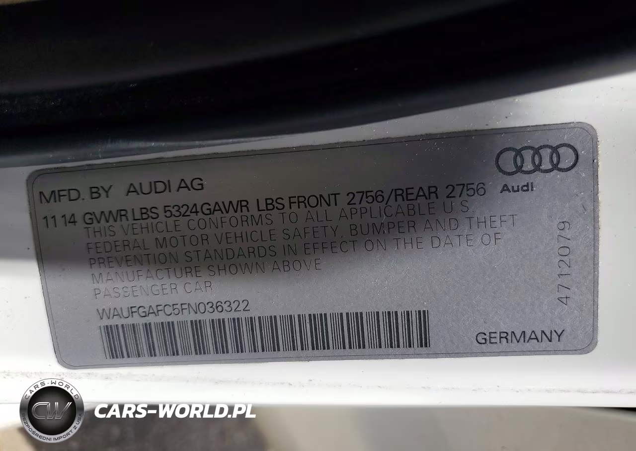 2015 Audi A6 Premium Plus VIN:WAUFGAFC5FN036322 - 13