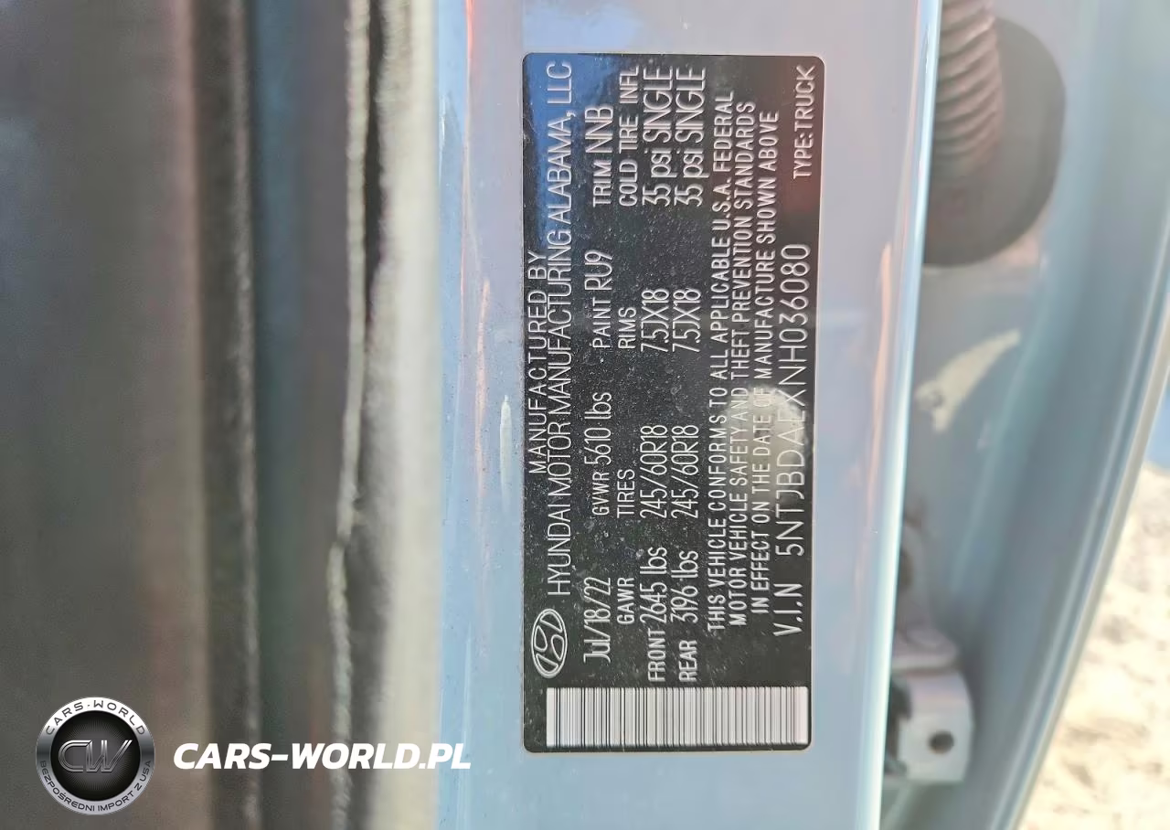 2022 Hyundai Santa Cruz Sel VIN:5NTJBDAEXNH036080 - 13