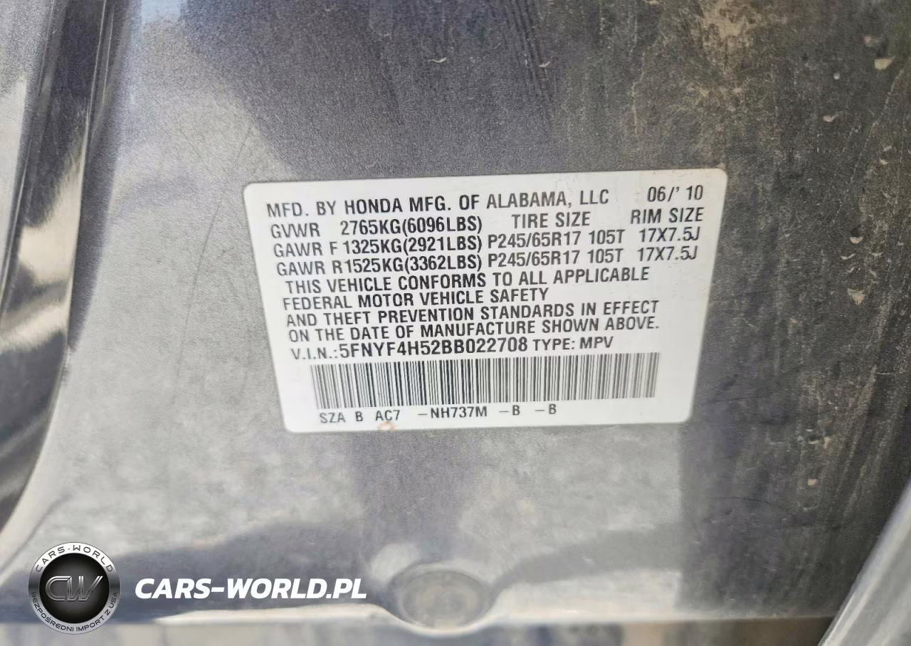 2011 Honda Pilot Exl VIN:5FNYF4H52BB022708 - 13