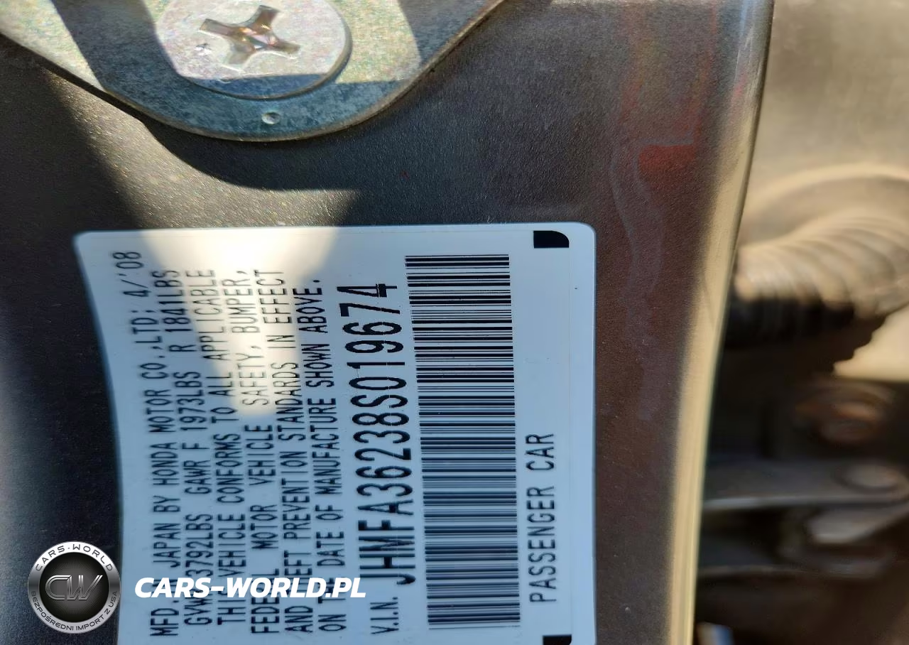 2008 Honda Civic Hybrid VIN:JHMFA36238S019674 - 12