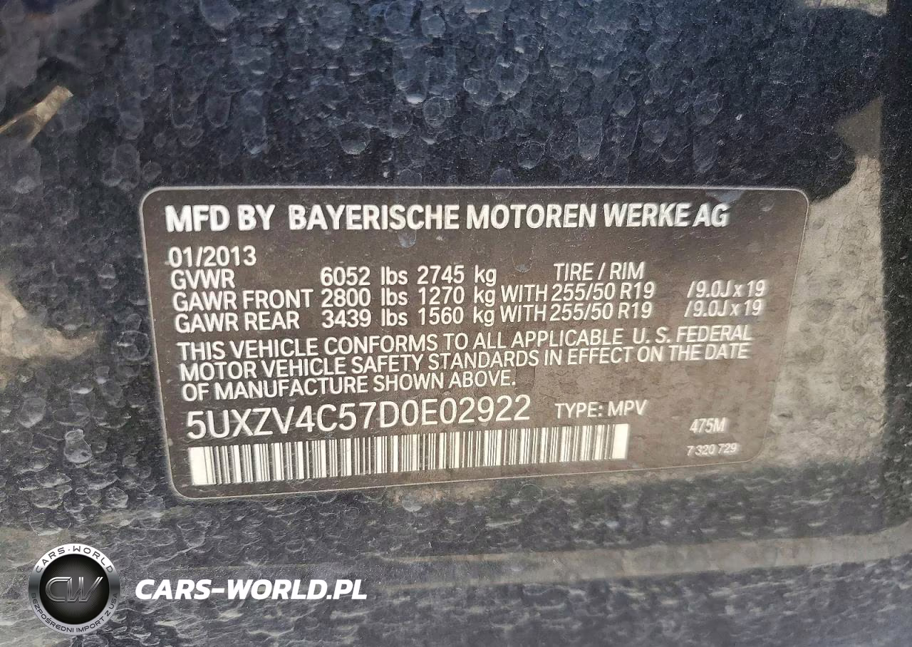 2013 BMW X5 xDrive35I VIN:5UXZV4C57D0E02922 - 13