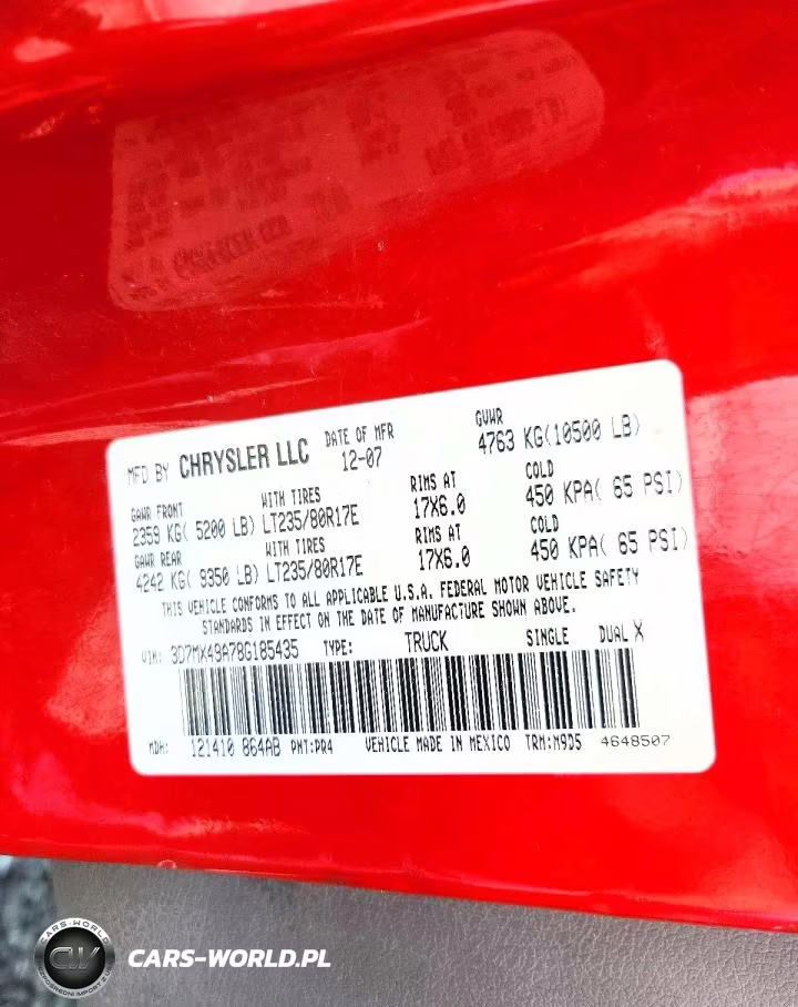 2008 Dodge Ram 3500 VIN:3D7MX49A78G185435 - 12