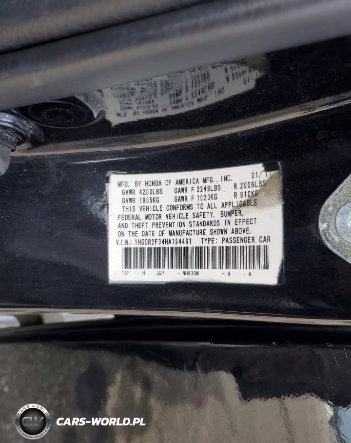 2017 Honda Accord Lx VIN:1HGCR2F34HA154461 - 12